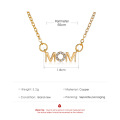 colar de presentes do dia das mães MOM letras cristais de ouro colar mamãe